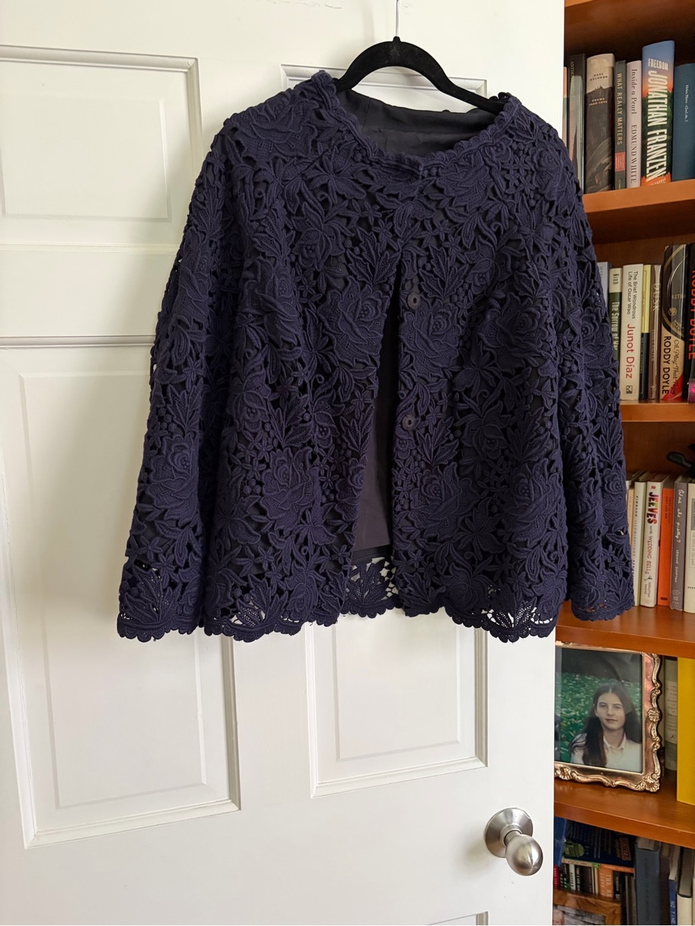 Shannon Mc Lean Navy Lace Couture Jacket